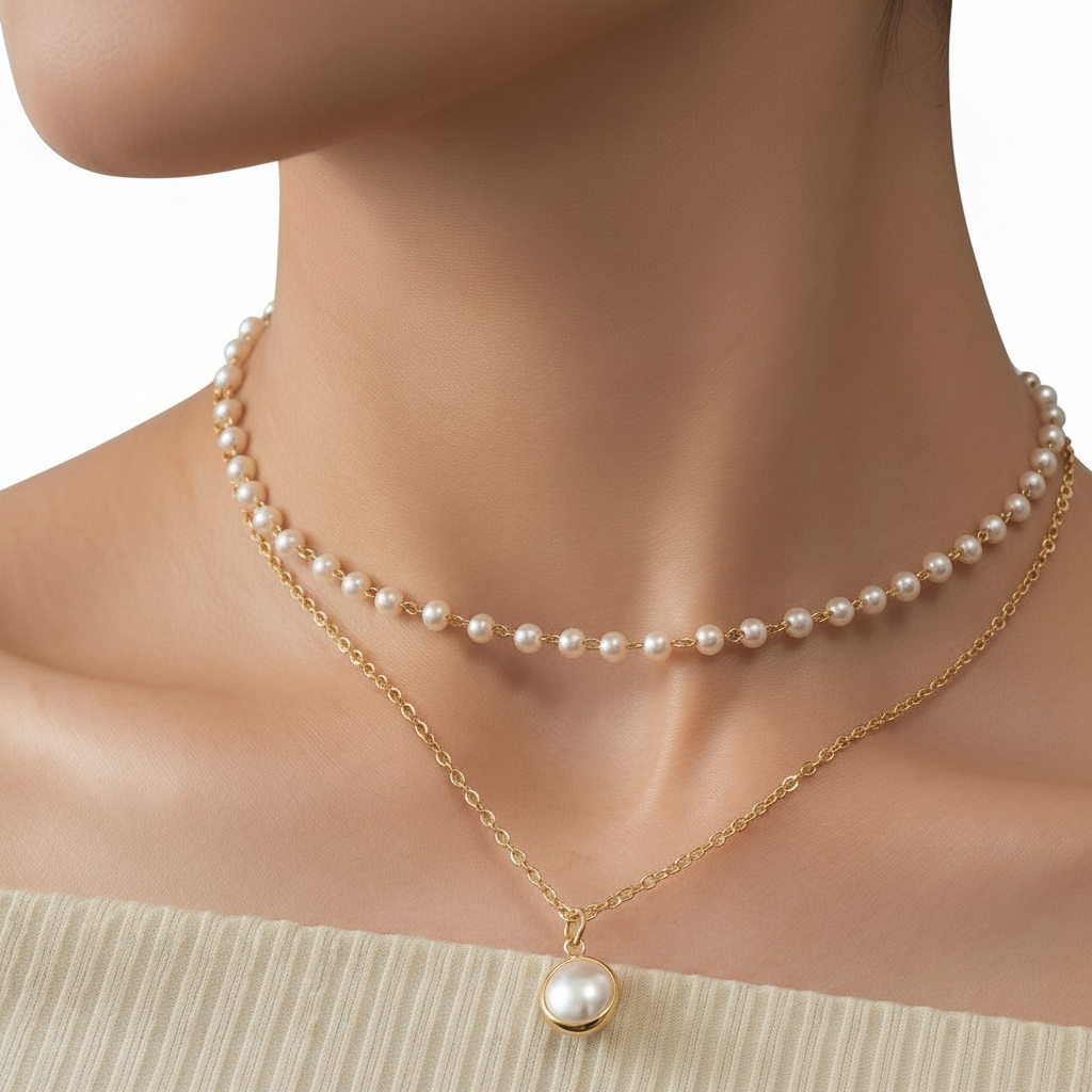 "Gold Bow Pearl Crystal Wreath Stud Earrings — Aesthetic Korean Style