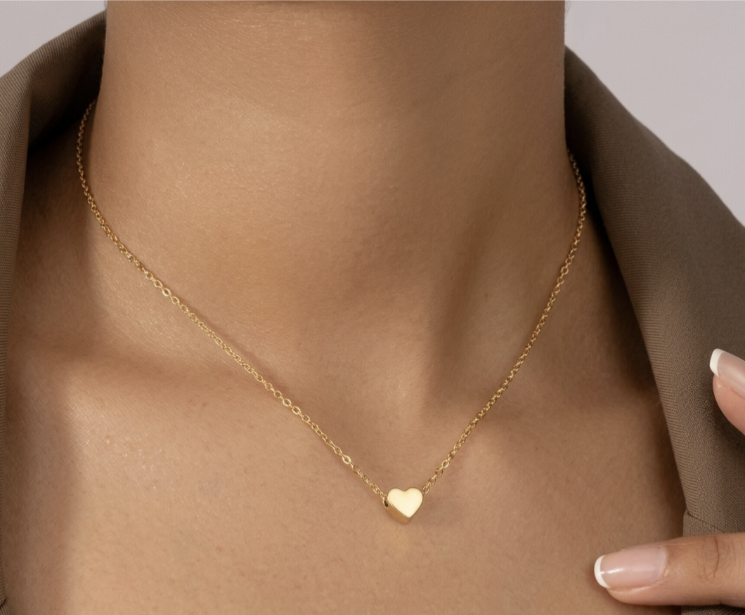 "Dainty Gold Heart Pendant Necklace — Minimalist Daily Wear | Perfect Gift for Her