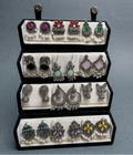 Ethnic Oxidised Silver 12-Pair Earring Set with Premium Foldable Display Case