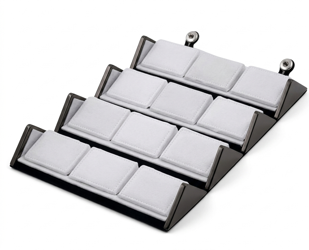 Premium Foldable Jewellery Display & Storage Organizer Box for Earrings, Rings & Studs